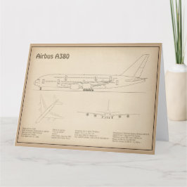 Tarjeta De Agradecimiento Airbus a380 - Planes de Plano de Plano de Plano de