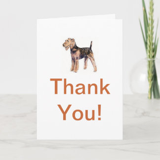 Tarjeta De Agradecimiento Airedale Terrier