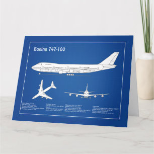 Tarjeta De Agradecimiento Airliner 747 - Plan de Plano de Plano de Plano de