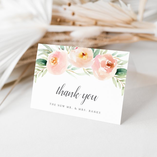 Tarjeta De Agradecimiento Airy Floral Gracias (Subido por el creador)