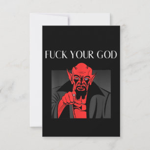 Tarjeta De Agradecimiento Aist Goat Satan Baphomet GIft