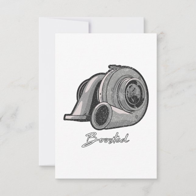 Tarjeta De Agradecimiento Ajuste turbo aumentado (Anverso)