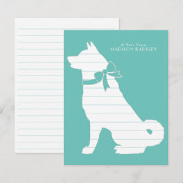 Tarjeta De Agradecimiento Akita Dog Puppy