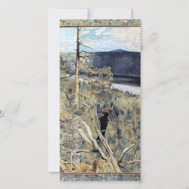 Tarjeta De Agradecimiento Akseli Gallen-Kallela - Grandioso pájaro negro (Anverso)