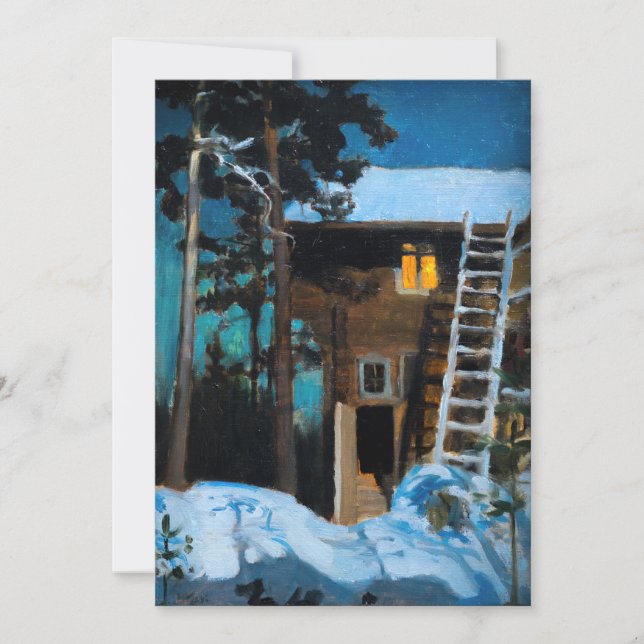 Tarjeta De Agradecimiento Akseli Gallen-Kallela - Kalela en invierno (Anverso)