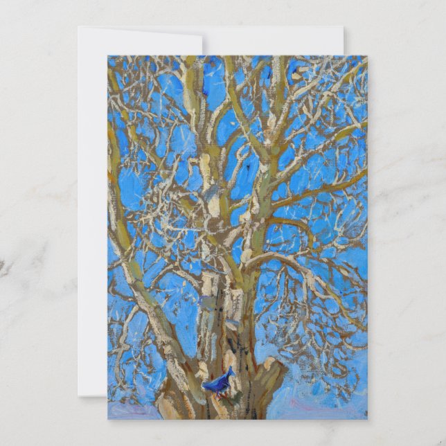 Tarjeta De Agradecimiento Akseli Gallen-Kallela - Pájaro azul y salvaje de l (Anverso)