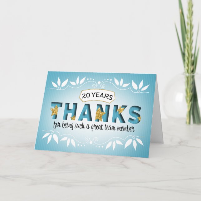 Tarjeta de agradecimiento al 20° aniversario de lo (Anverso)