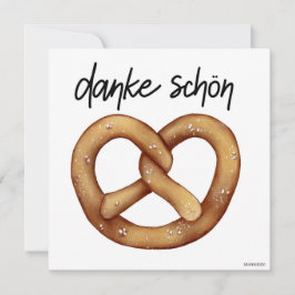 Tarjeta de agradecimiento al alemán Pretzel Danke 