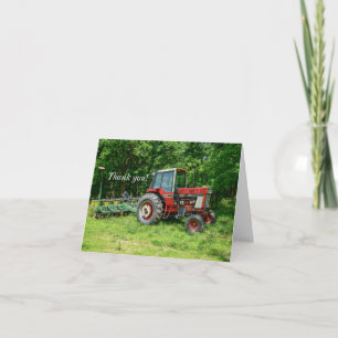 Tarjeta de agradecimiento al antiguo Tractor Inter