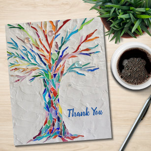 Tarjeta de agradecimiento al árbol de la vida pers