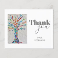Tarjeta de agradecimiento al árbol de la vida pers
