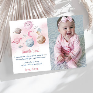 Tarjeta de agradecimiento al astronauta del espaci