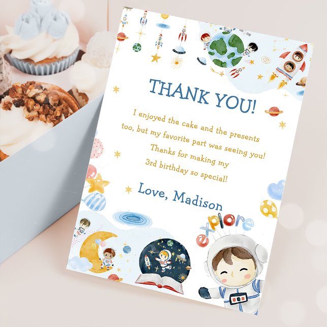 Tarjeta de agradecimiento al astronauta del espaci (Subido por el creador)