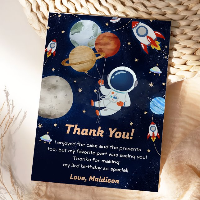 Tarjeta de agradecimiento al astronauta del espaci (Subido por el creador)