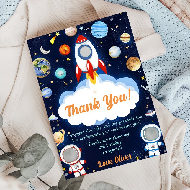 Tarjeta de agradecimiento al astronauta del espaci (Subido por el creador)