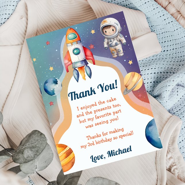 Tarjeta de agradecimiento al astronauta del espaci (Subido por el creador)
