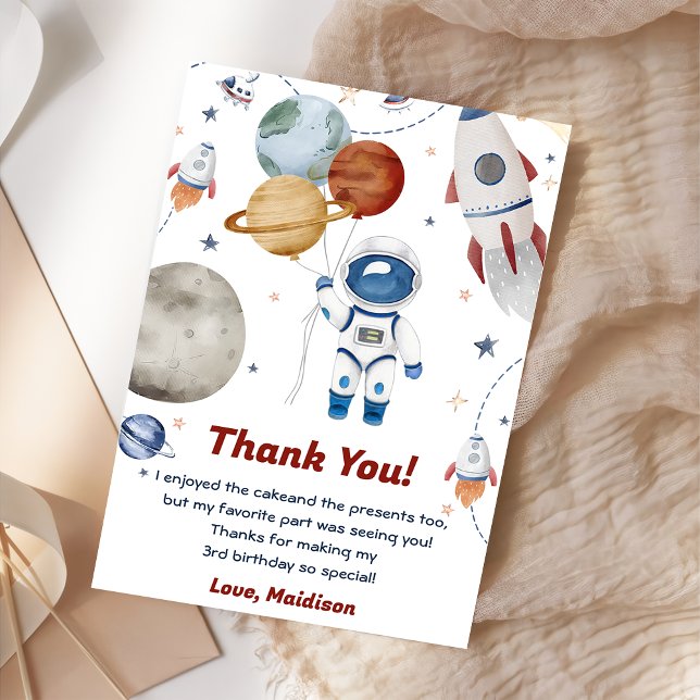 Tarjeta de agradecimiento al astronauta del espaci (Subido por el creador)