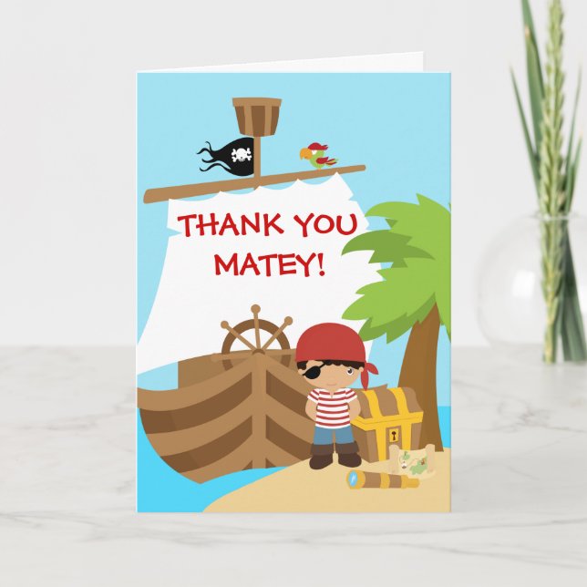 Tarjeta de agradecimiento al Barco Pirata (Anverso)