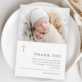 Tarjeta de agradecimiento al Bautismo Mínimo Moder