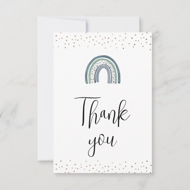 Tarjeta de agradecimiento al bebé arco iris (Anverso)
