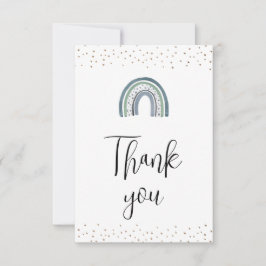 Tarjeta de agradecimiento al bebé arco iris