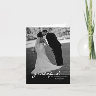 Tarjeta de agradecimiento al Boda