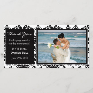 Tarjeta de agradecimiento al boda