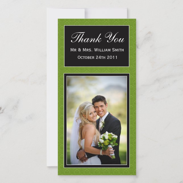 Tarjeta de agradecimiento al boda (Anverso)