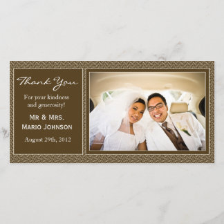 Tarjeta de agradecimiento al boda