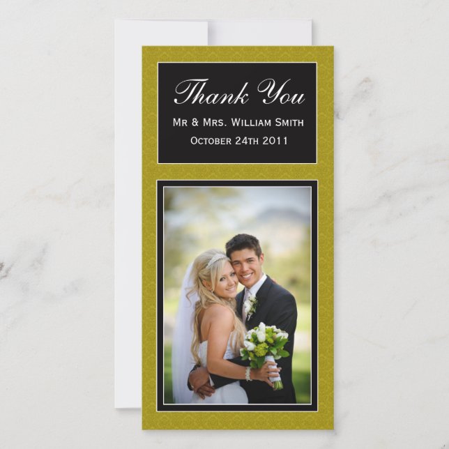 Tarjeta de agradecimiento al boda (Anverso)