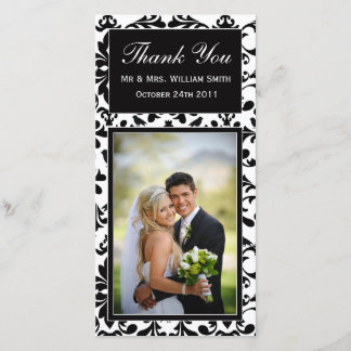 Tarjeta de agradecimiento al boda
