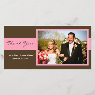 Tarjeta de agradecimiento al boda