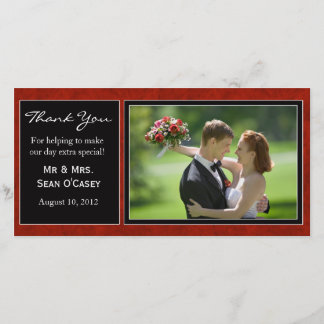 Tarjeta de agradecimiento al boda