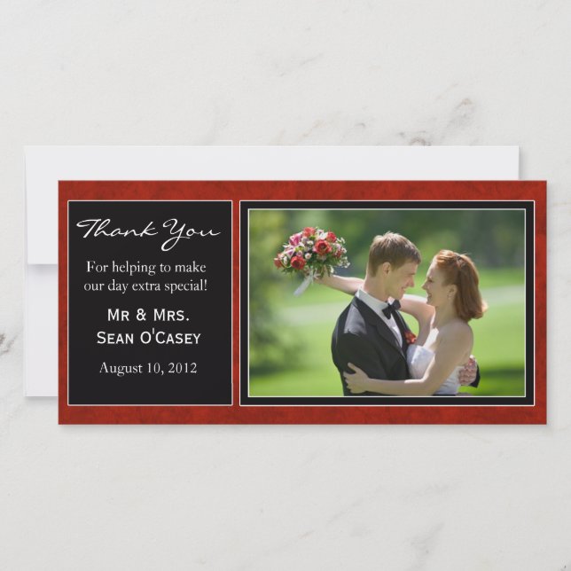 Tarjeta de agradecimiento al boda (Anverso)
