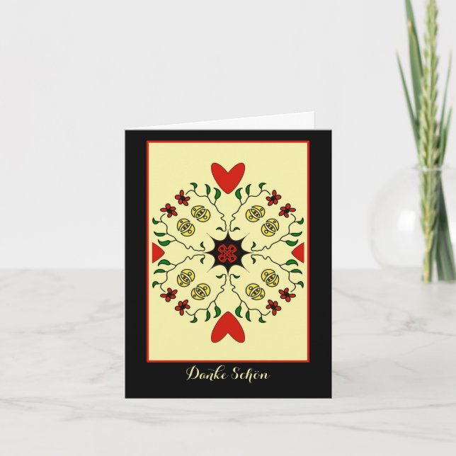 Tarjeta de agradecimiento al Boda alemán (Anverso)