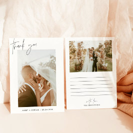 Tarjeta de agradecimiento al boda | Boho Photo Gra
