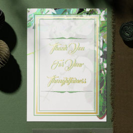 Tarjeta de agradecimiento al Boda Botánico de Verd