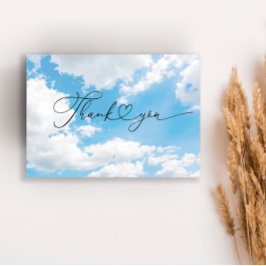 Tarjeta de agradecimiento al Boda Cloud 9