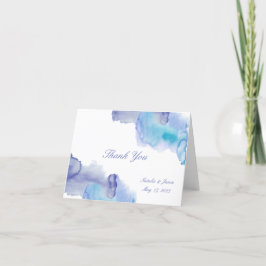 Tarjeta de agradecimiento al Boda de acuarela cont