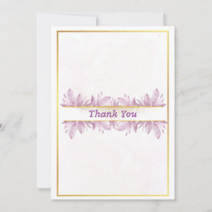 Tarjeta de agradecimiento al Boda de acuarela rosa
