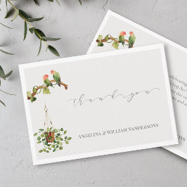 Tarjeta de agradecimiento al Boda de árbol de palm