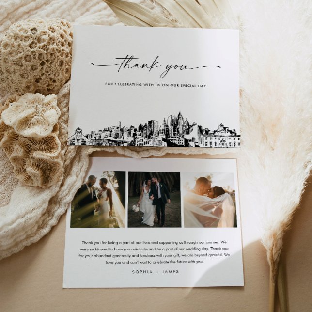Tarjeta de agradecimiento al Boda de Atlanta Skyli (Subido por el creador)