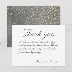 Tarjeta de agradecimiento al Boda de caligrafía cl