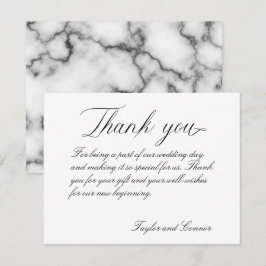 Tarjeta de agradecimiento al Boda de caligrafía cl