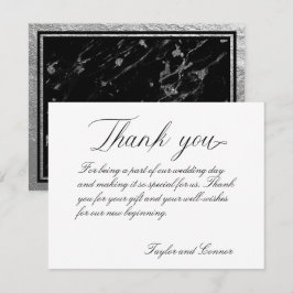 Tarjeta de agradecimiento al Boda de caligrafía cl