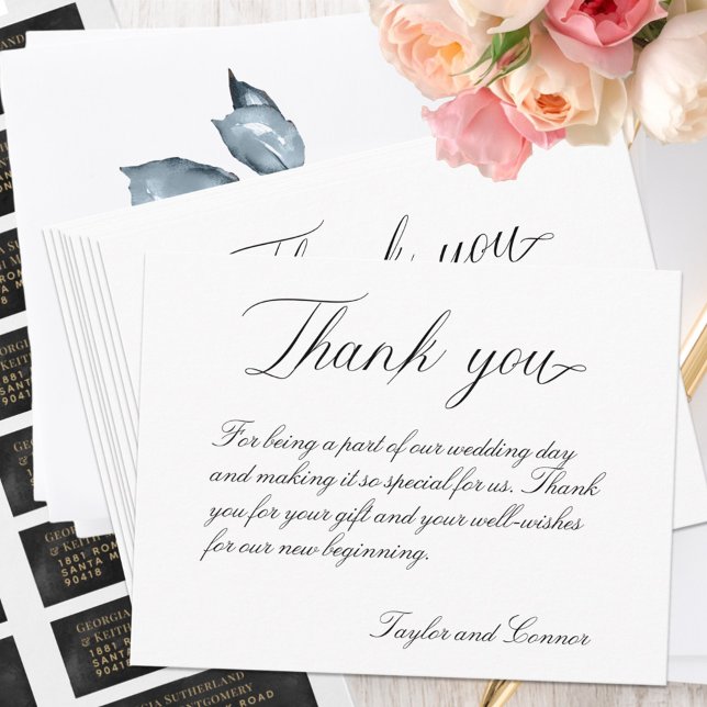 Tarjeta de agradecimiento al Boda de caligrafía cl (Subido por el creador)