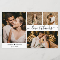 Tarjeta de agradecimiento al Boda de Collage de fo