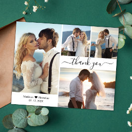 Tarjeta de agradecimiento al Boda de Collage de fo
