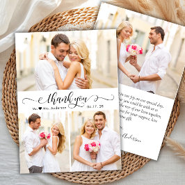 Tarjeta de agradecimiento al Boda de Collage de fo
