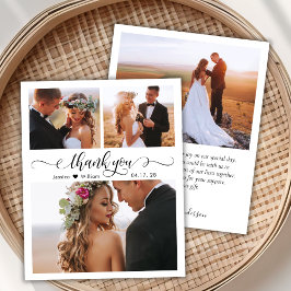 Tarjeta de agradecimiento al Boda de Collage de fo